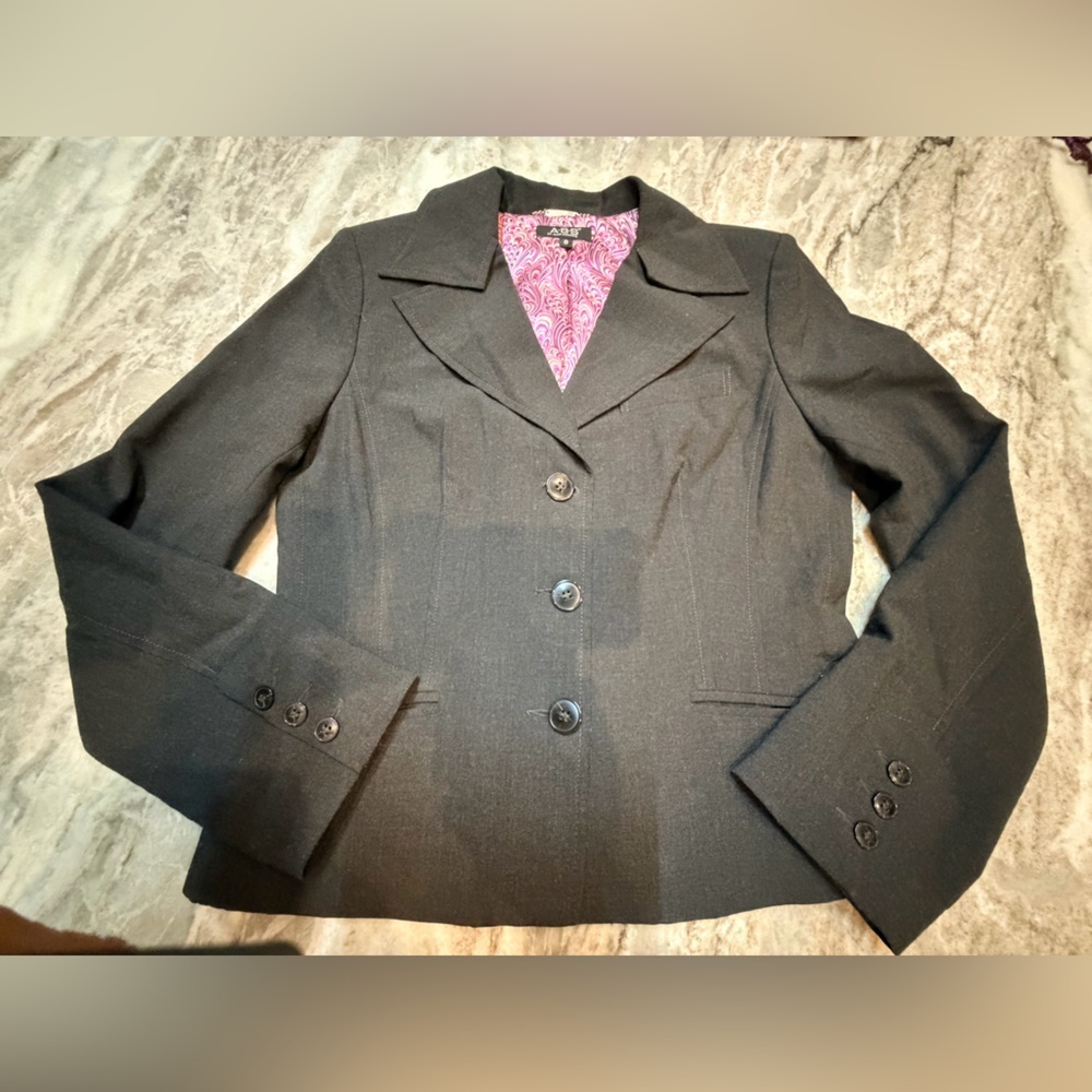 A.B.S. by Allen Schwartz Black Blazer Size 8 Career Suit Jacket